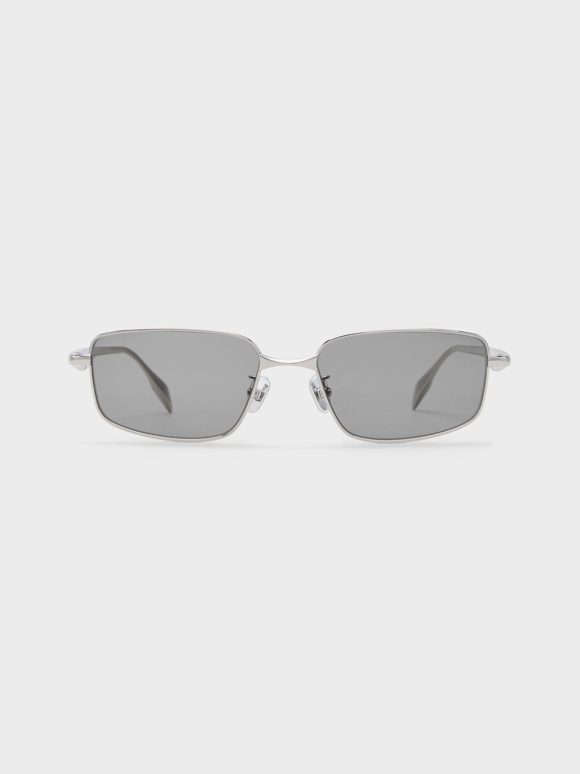 Celestia Rectangular Sunglasses - Silver | CHARLES & KEITH
