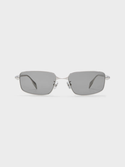 Celestia Rectangular Sunglasses - Silver | CHARLES & KEITH