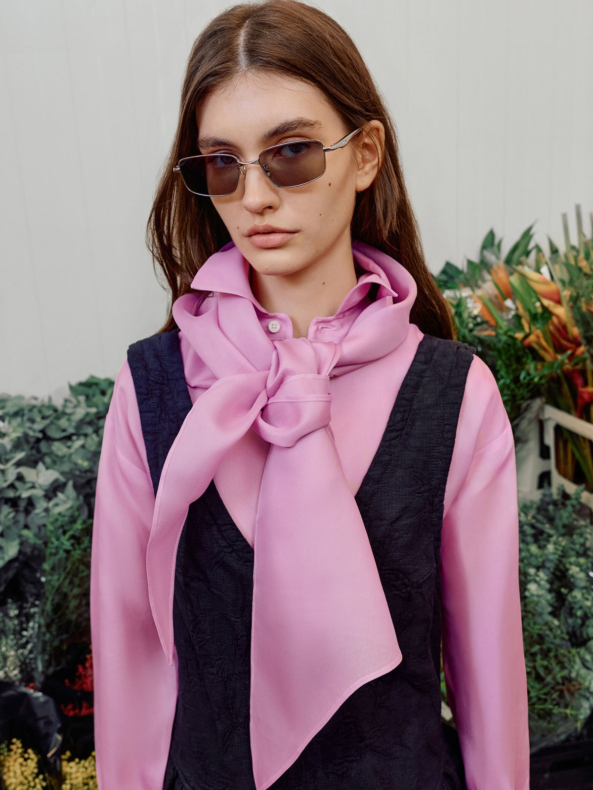Celestia Rectangular Sunglasses - Silver | CHARLES & KEITH
