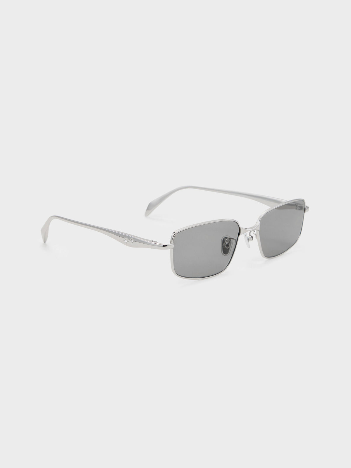 Celestia Rectangular Sunglasses - Silver | CHARLES & KEITH