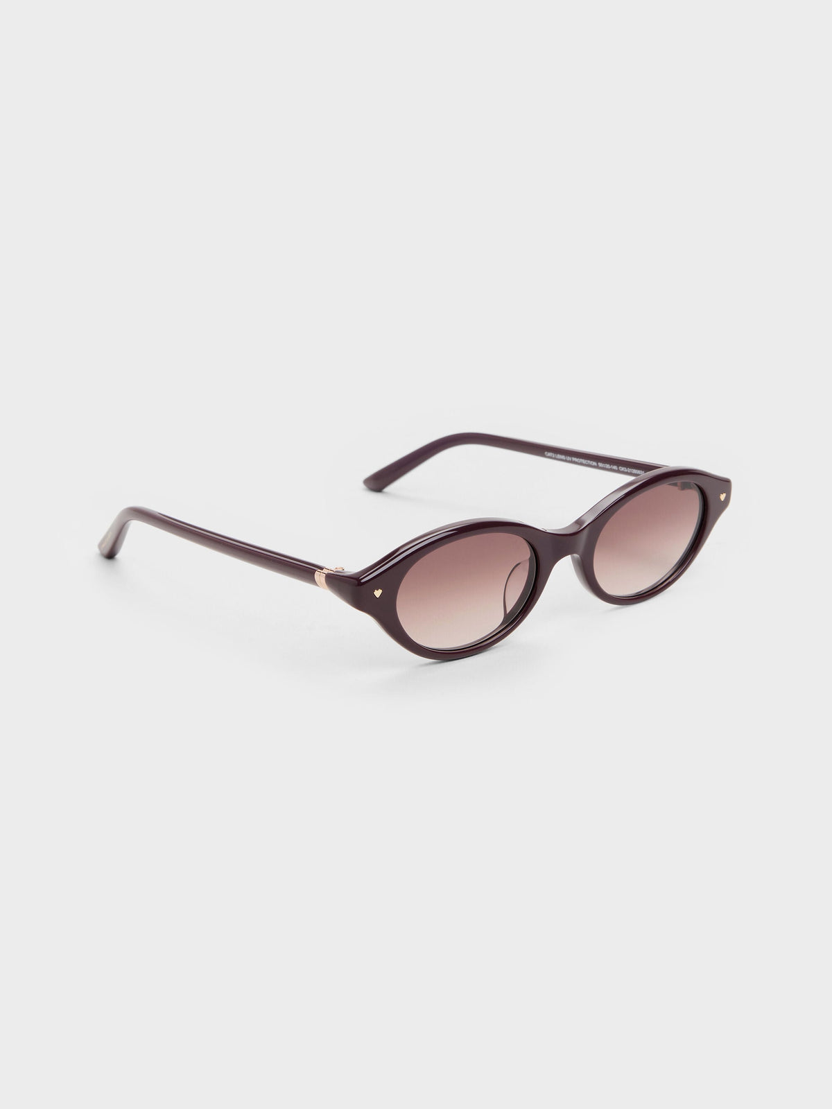 Pecola Oval Sunglasses - Wineberry Red | CHARLES & KEITH