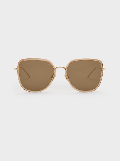 Lisbeth Butterfly Sunglasses - Chestnut Brown | CHARLES & KEITH