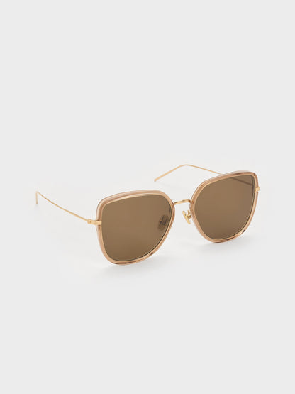 Lisbeth Butterfly Sunglasses - Chestnut Brown | CHARLES & KEITH