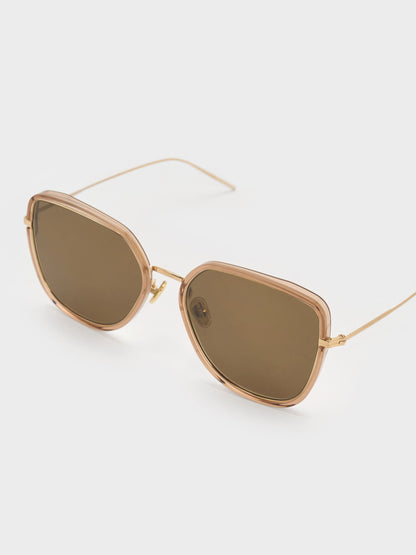 Lisbeth Butterfly Sunglasses - Chestnut Brown | CHARLES & KEITH