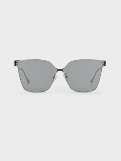 Ginny Butterfly Sunglasses - Silver | CHARLES & KEITH