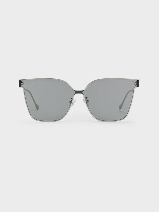 Ginny Butterfly Sunglasses - Silver | CHARLES & KEITH