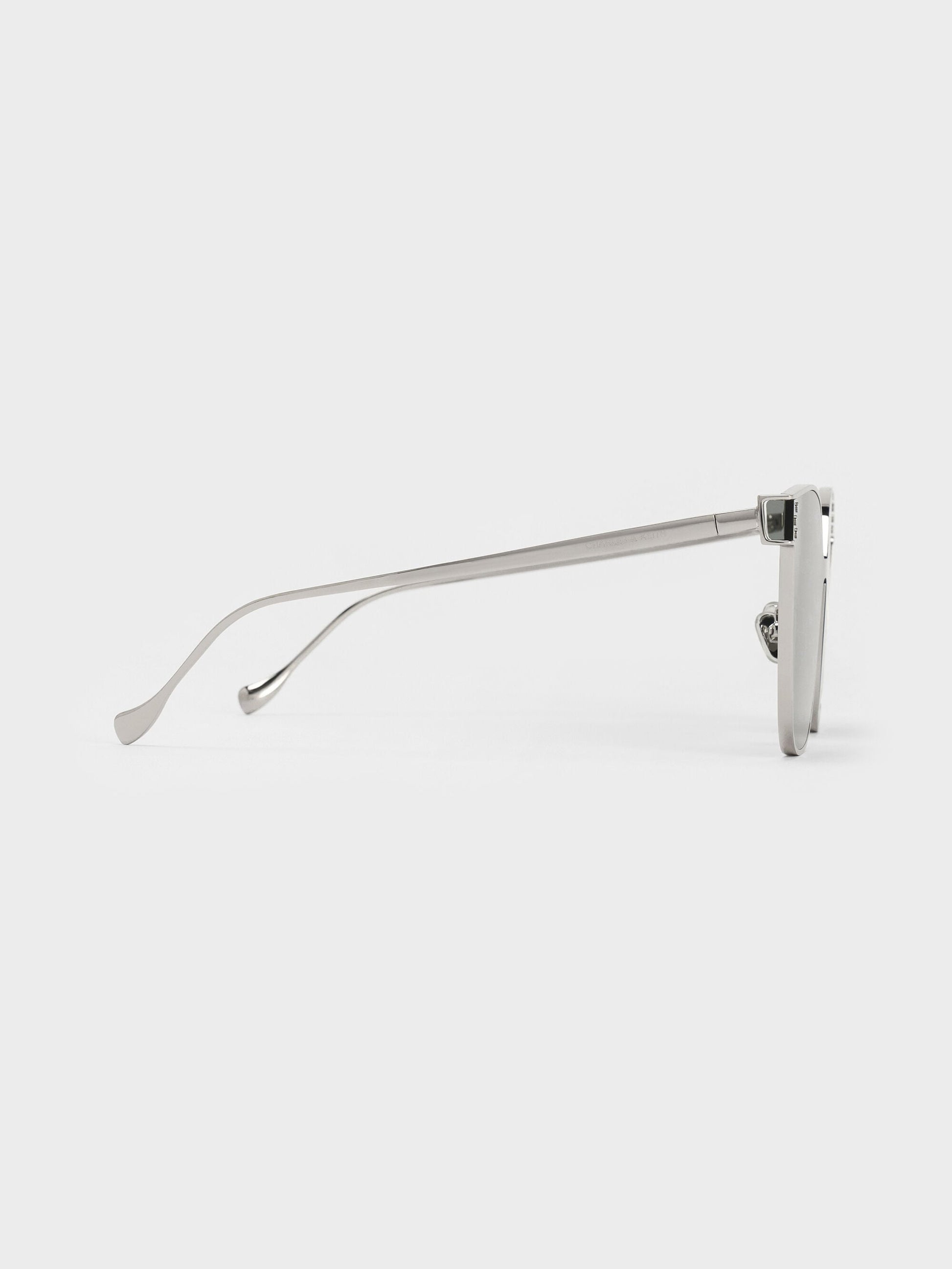 Ginny Butterfly Sunglasses - Silver | CHARLES & KEITH