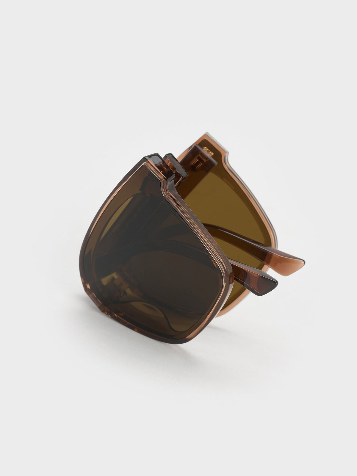 Brea Foldable Sunglasses - Chestnut Brown | CHARLES & KEITH