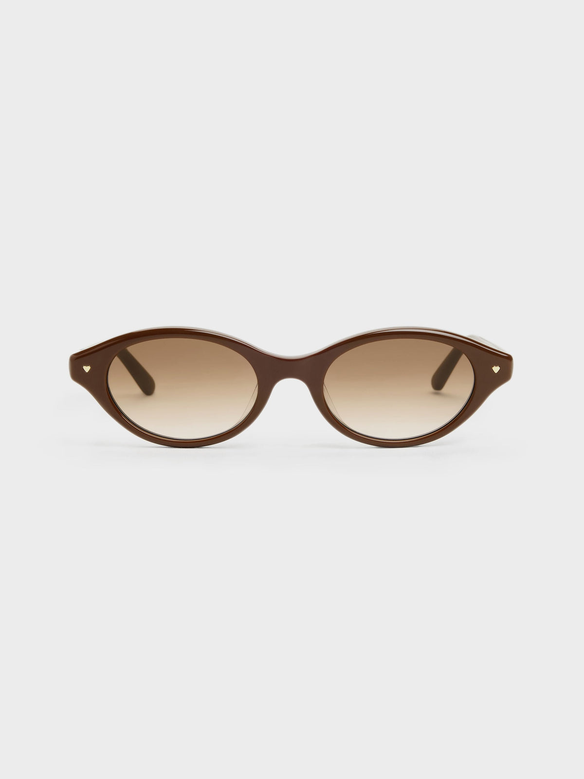 Pecola Oval Sunglasses - Pecan Brown | CHARLES & KEITH