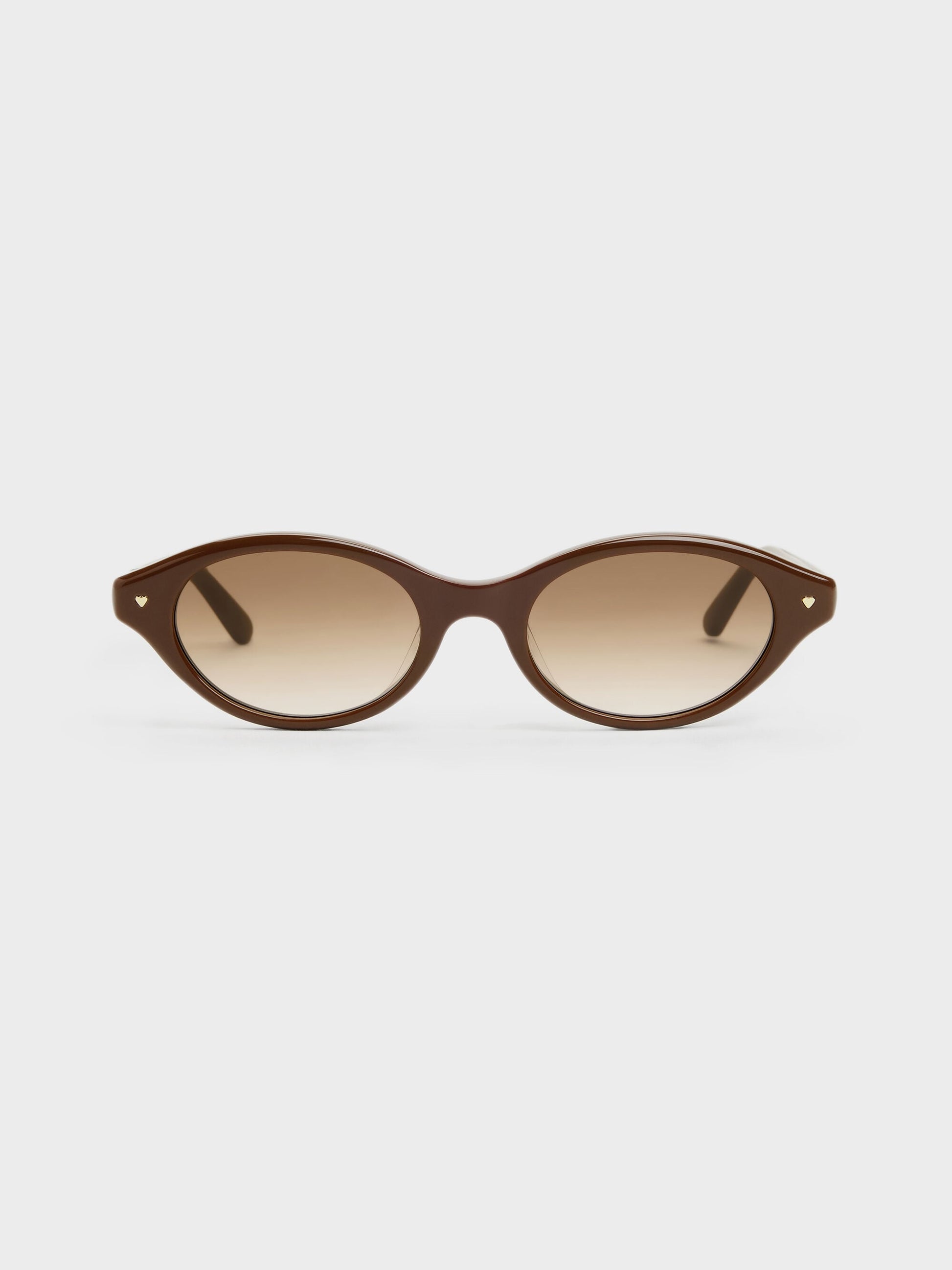 Pecola Oval Sunglasses - Pecan Brown | CHARLES & KEITH