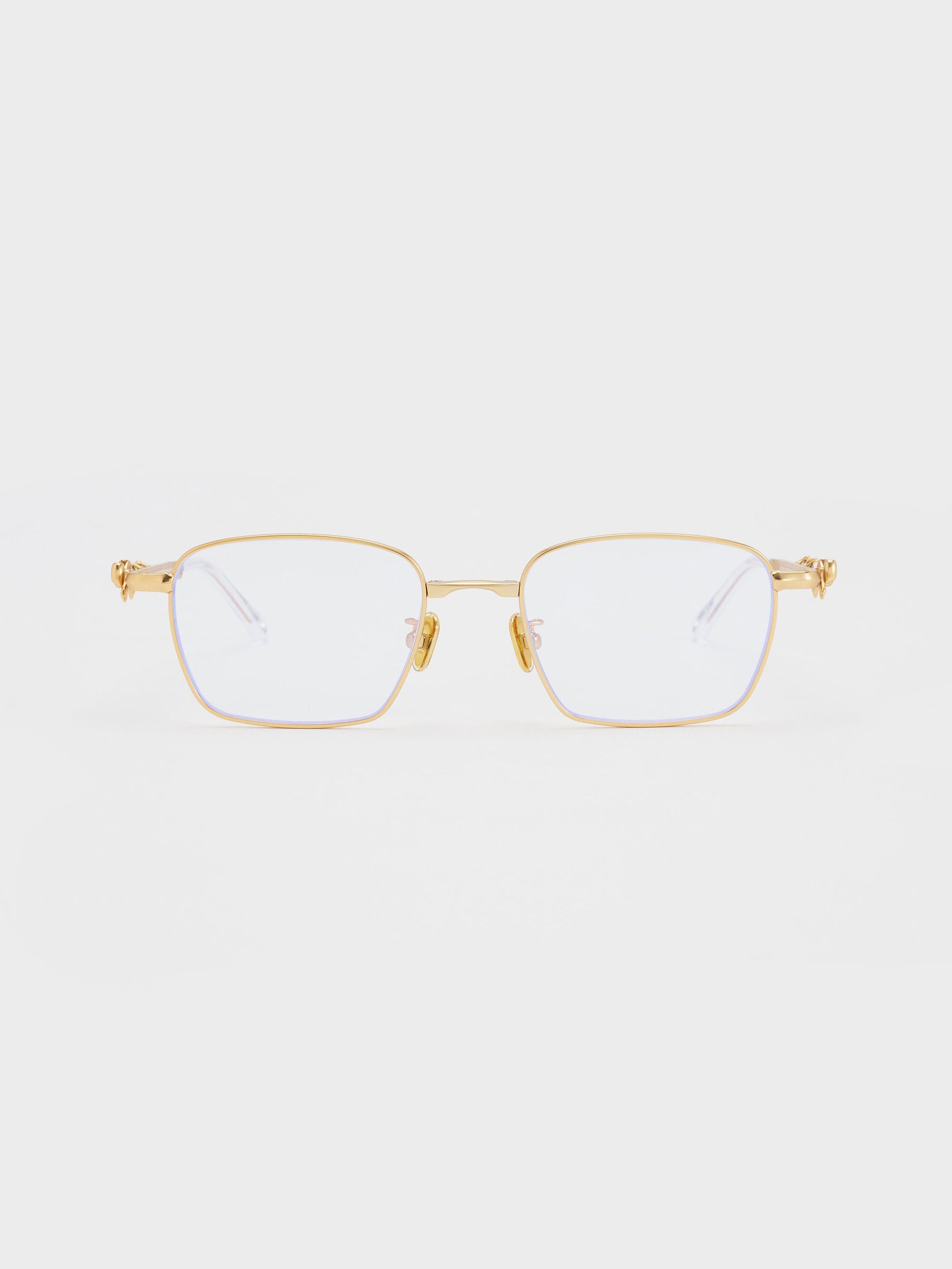 Paige Clear Rectangular Sunglasses - Brush Gold | CHARLES & KEITH