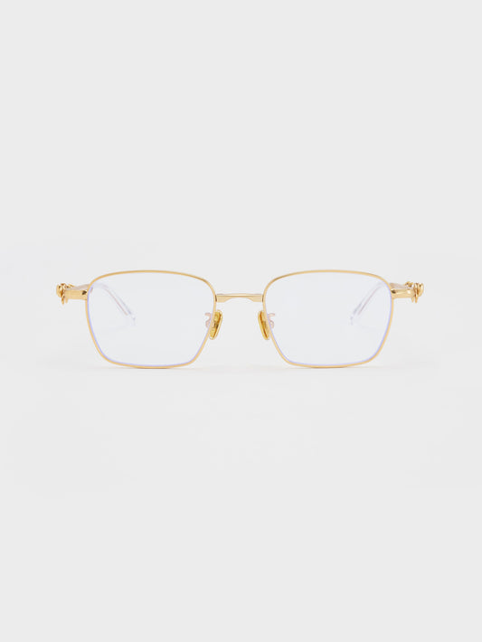 Paige Clear Rectangular Sunglasses - Brush Gold | CHARLES & KEITH