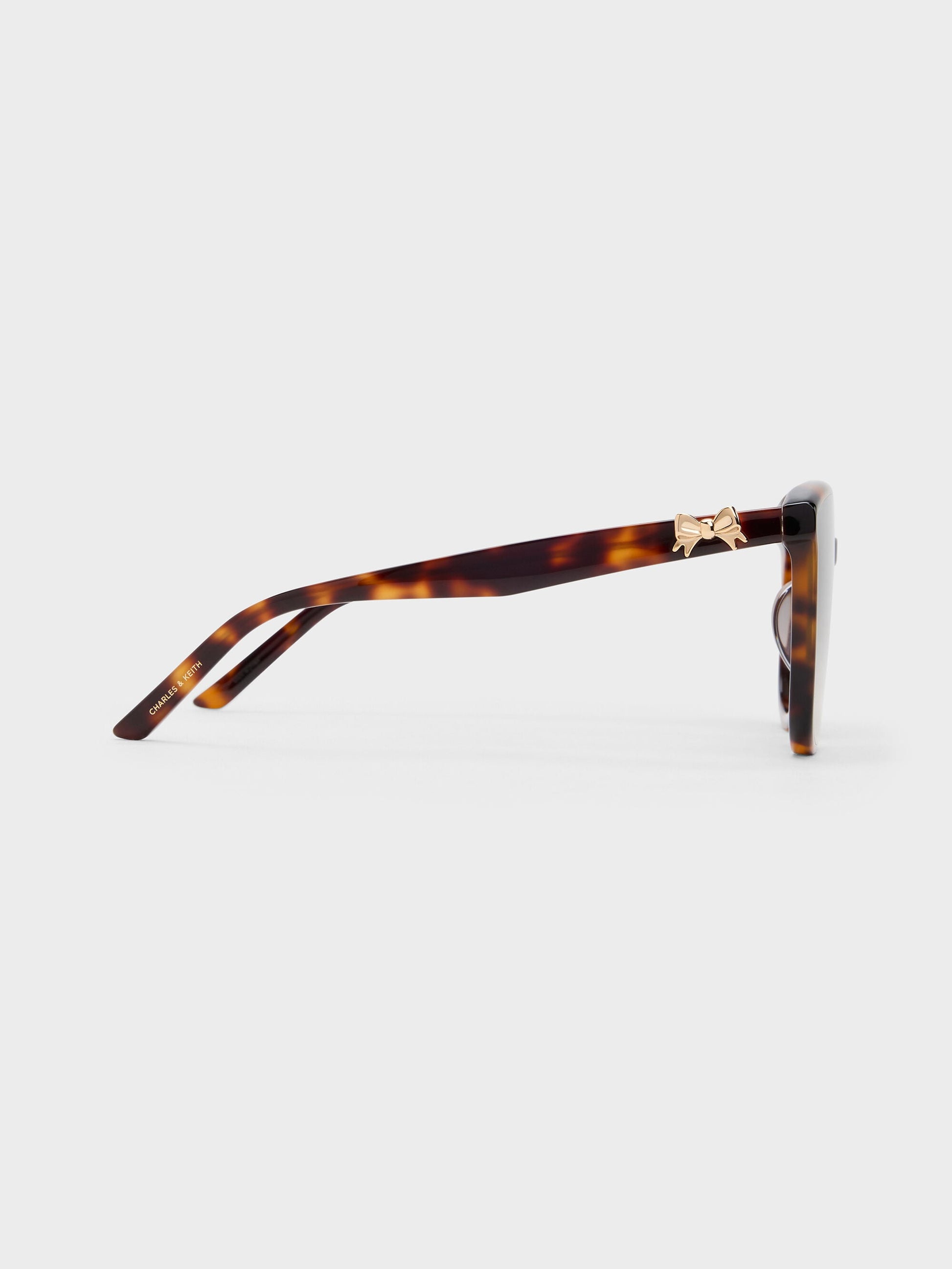 Paige Bow Square Sunglasses - T. Shell | CHARLES & KEITH