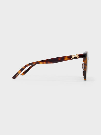 Paige Bow Square Sunglasses - T. Shell | CHARLES & KEITH