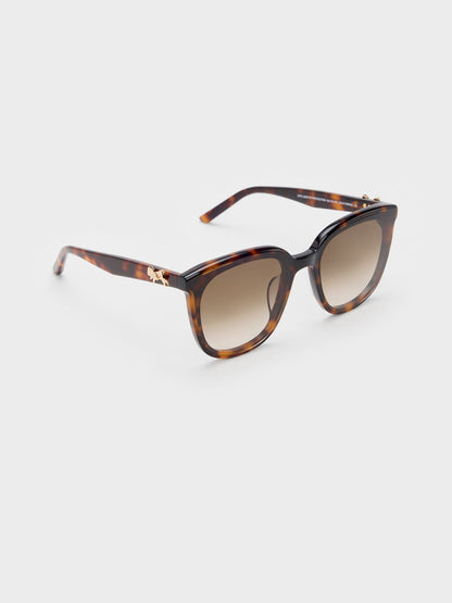 Paige Bow Square Sunglasses - T. Shell | CHARLES & KEITH