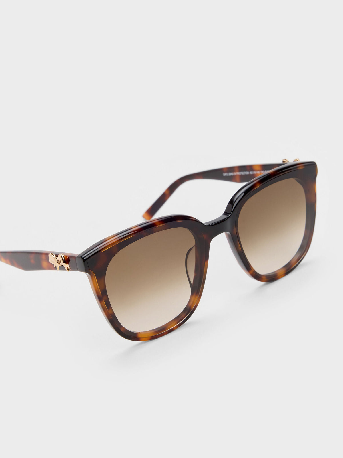 Paige Bow Square Sunglasses - T. Shell | CHARLES & KEITH