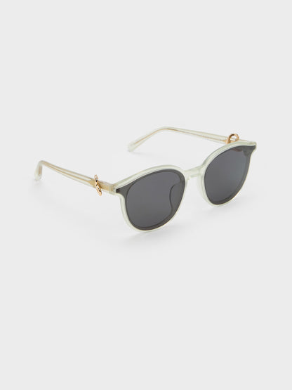 Ciara Heart-Motif Sunglasses - Mint Green | CHARLES & KEITH