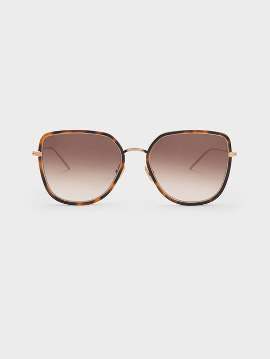 Lisbeth Tortoiseshell Butterfly Sunglasses - T. Shell | CHARLES & KEITH