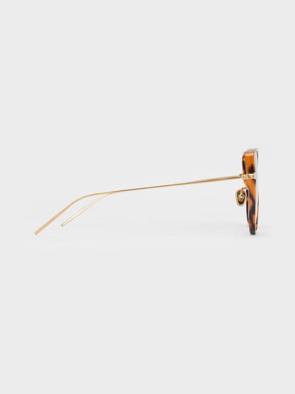 Lisbeth Tortoiseshell Butterfly Sunglasses - T. Shell | CHARLES & KEITH