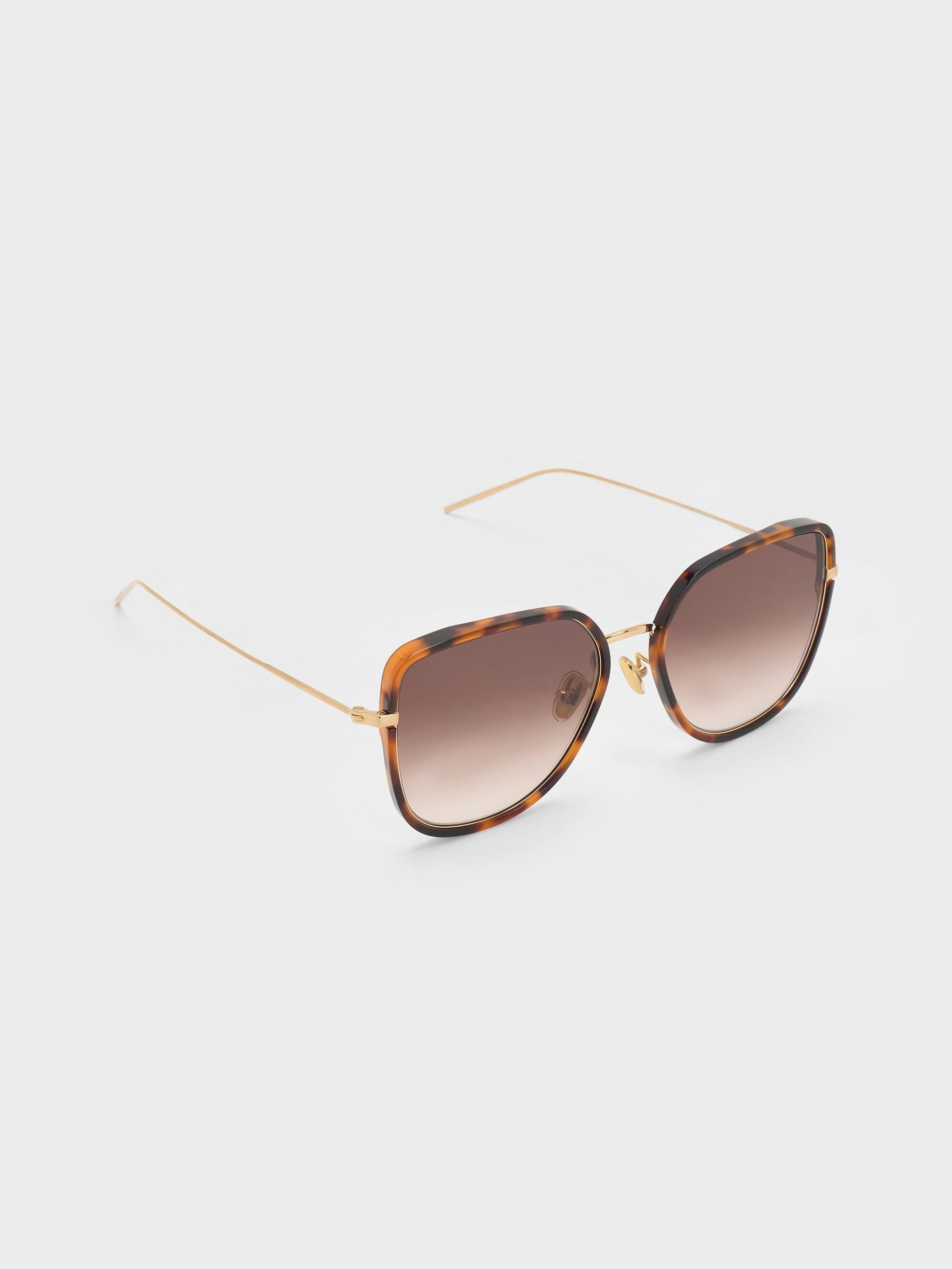 Lisbeth Tortoiseshell Butterfly Sunglasses - T. Shell | CHARLES & KEITH