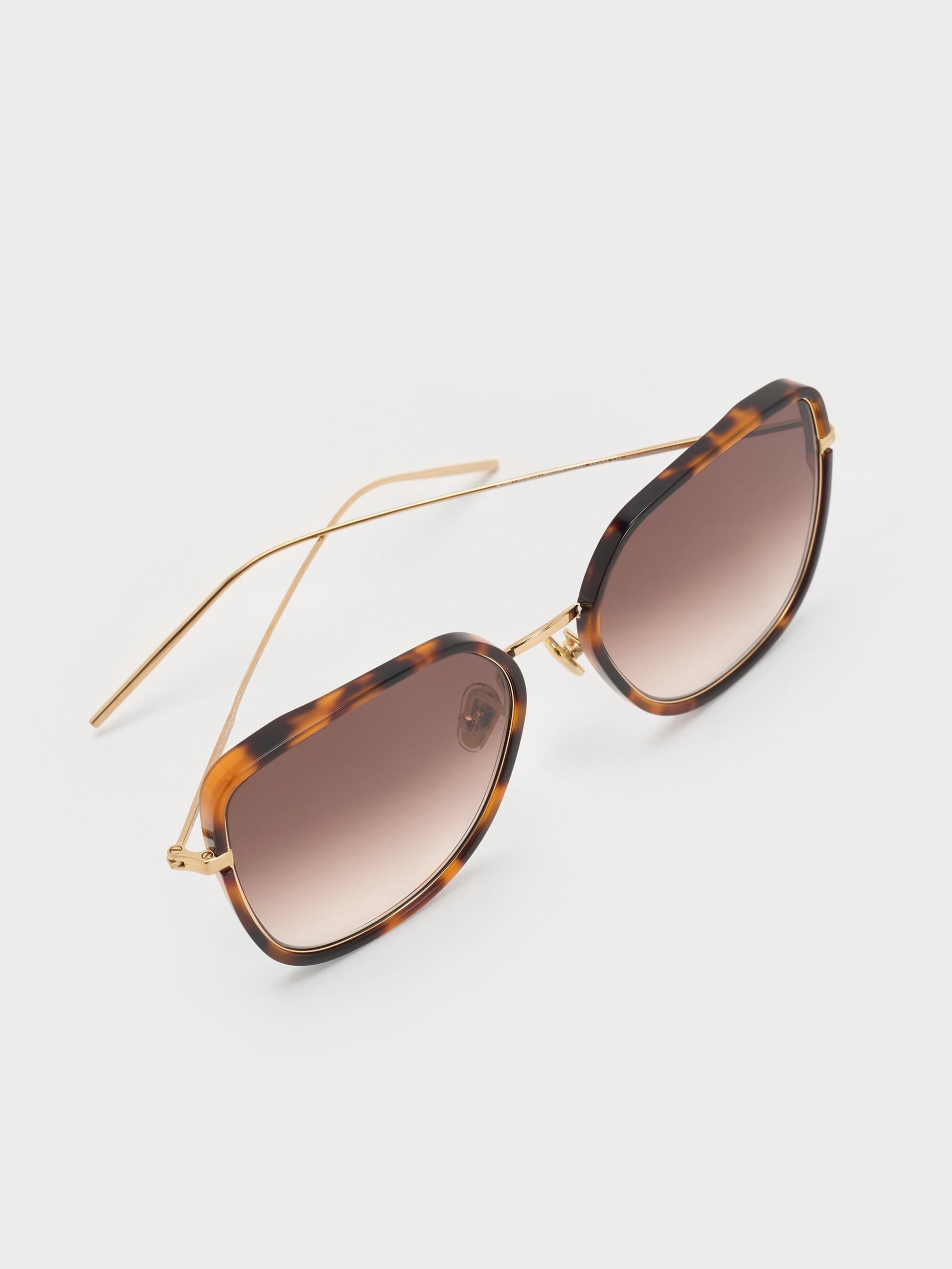 Lisbeth Tortoiseshell Butterfly Sunglasses - T. Shell | CHARLES & KEITH