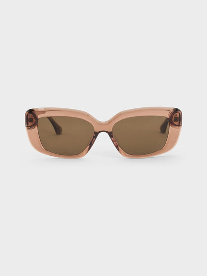 Alix Butterfly Sunglasses - Chestnut Brown | CHARLES & KEITH