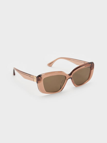 Alix Butterfly Sunglasses - Chestnut Brown | CHARLES & KEITH
