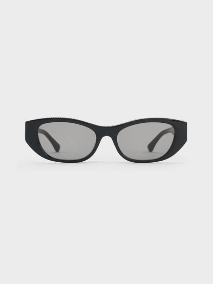Daenerys Cat-Eye Sunglasses - Noir | CHARLES & KEITH