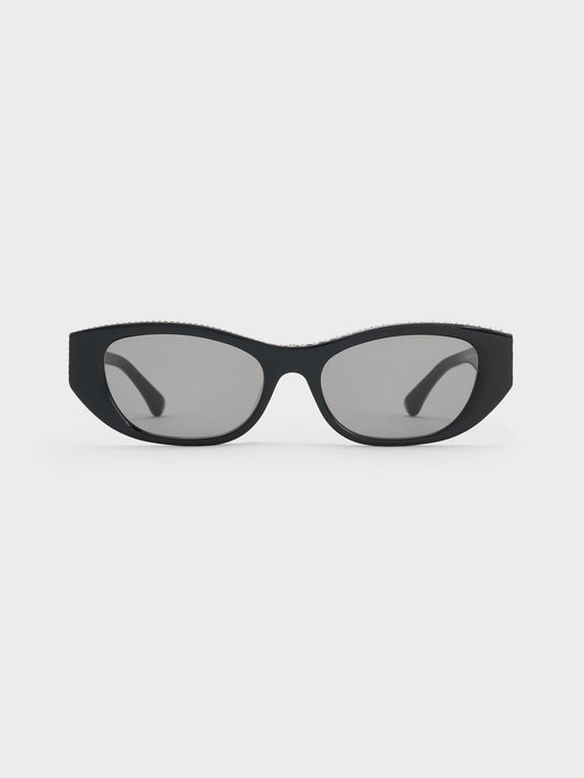 Daenerys Cat-Eye Sunglasses - Noir | CHARLES & KEITH