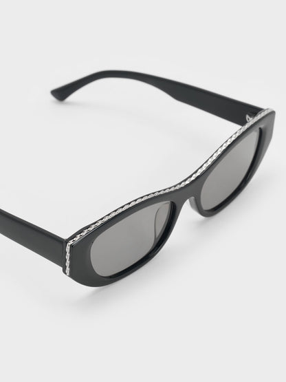 Daenerys Cat-Eye Sunglasses - Noir | CHARLES & KEITH