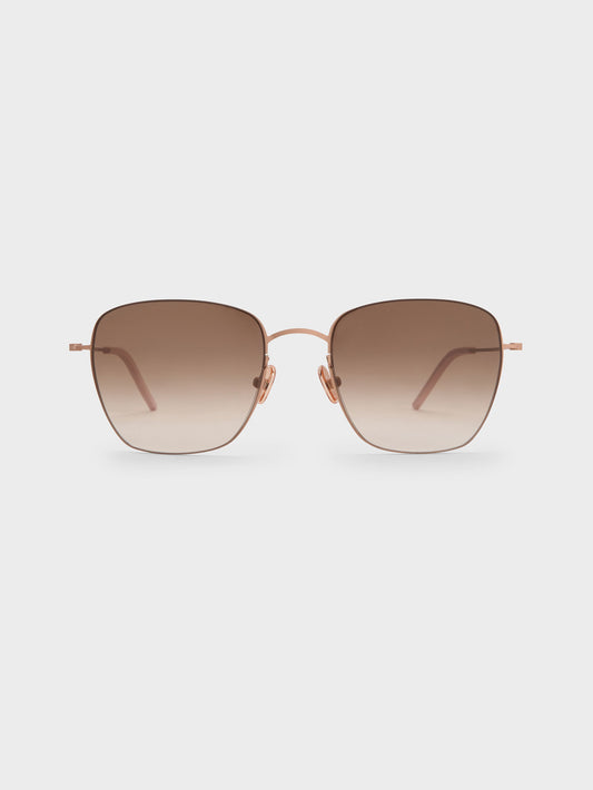 Miranda Square Sunglasses - Rose Gold | CHARLES & KEITH