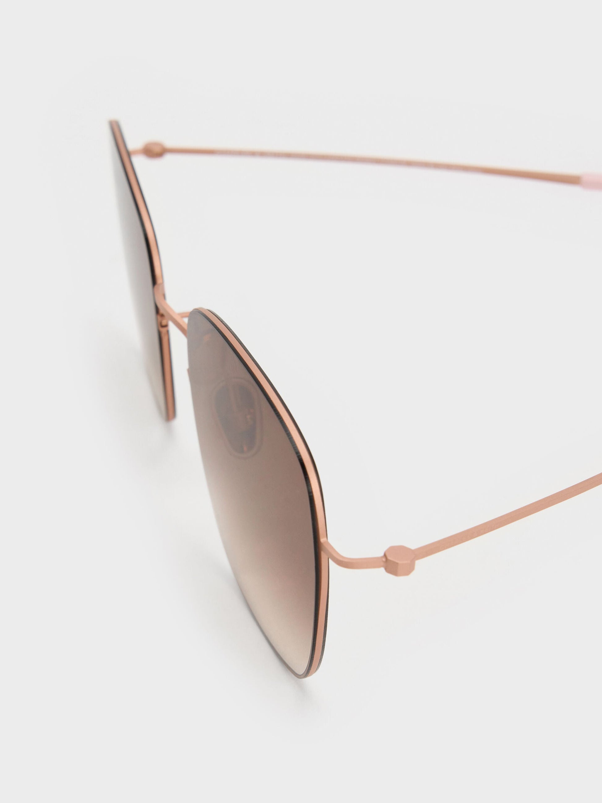 Miranda Square Sunglasses - Rose Gold | CHARLES & KEITH