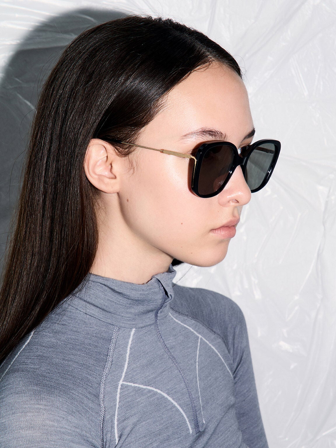 Renee Butterfly Sunglasses - Black | CHARLES & KEITH