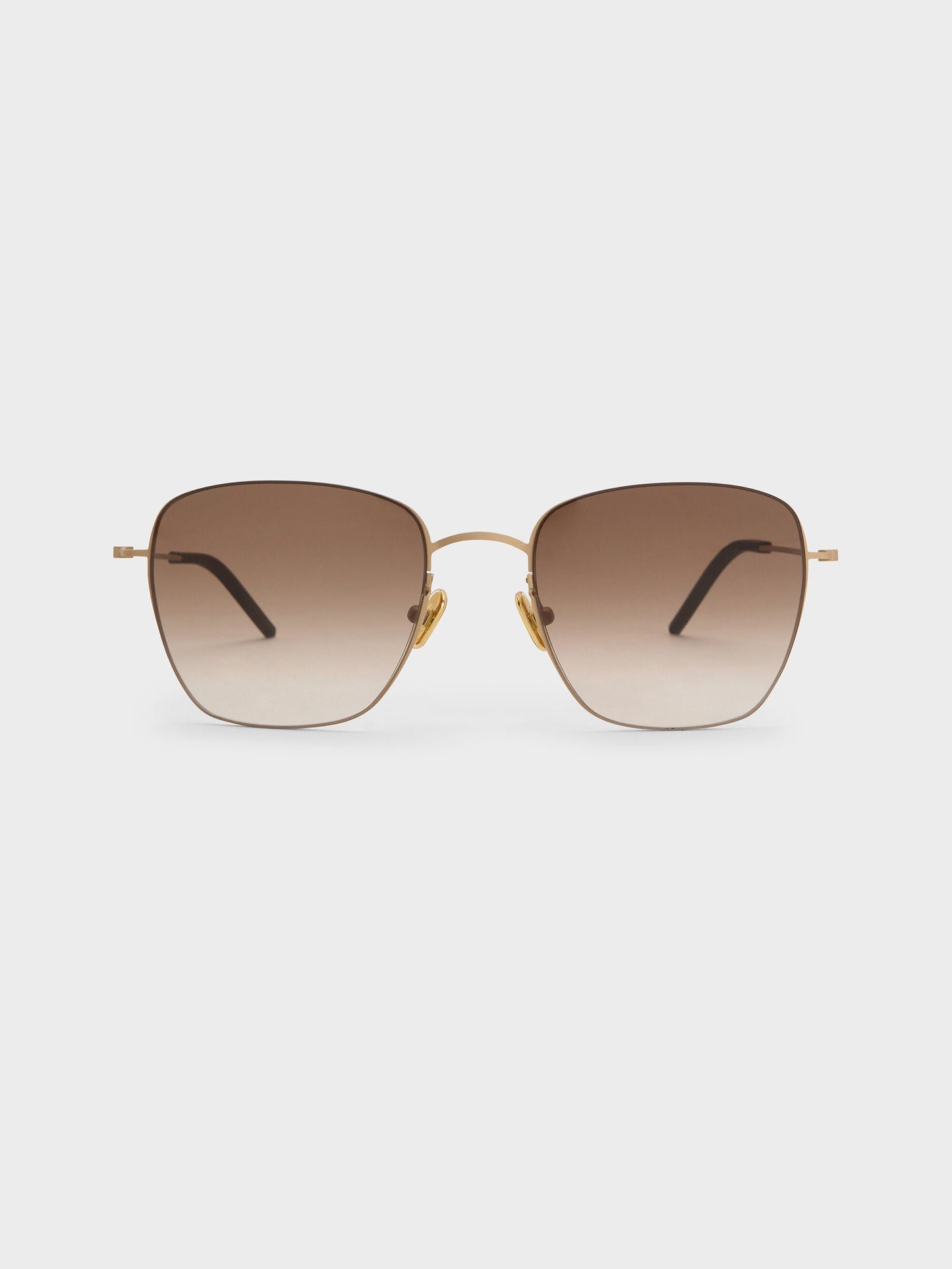 Miranda Square Sunglasses - Light Gold | CHARLES & KEITH