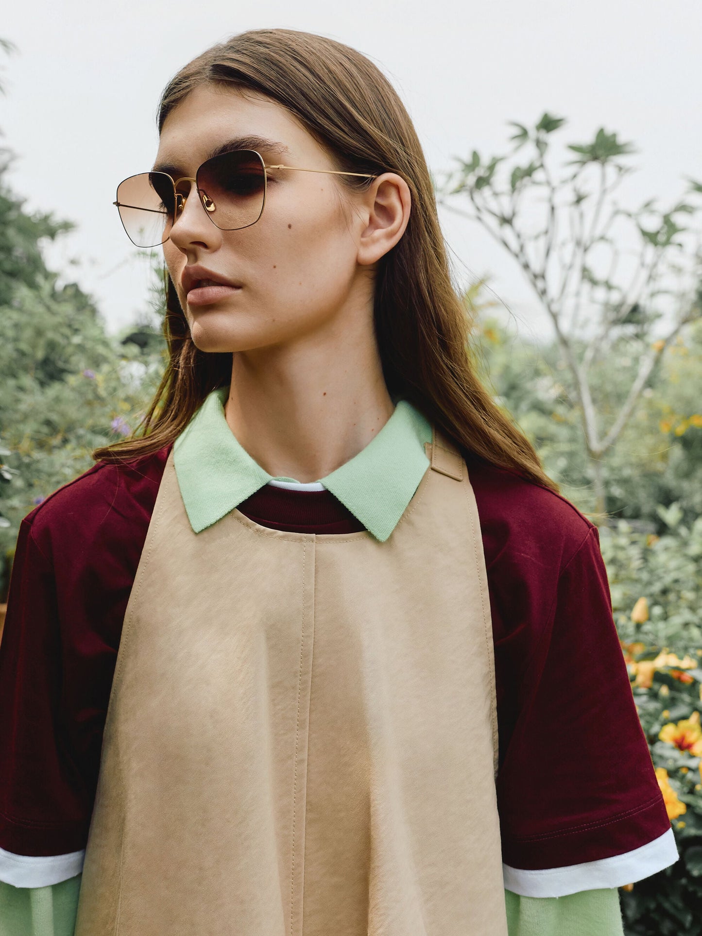 Miranda Square Sunglasses - Light Gold | CHARLES & KEITH