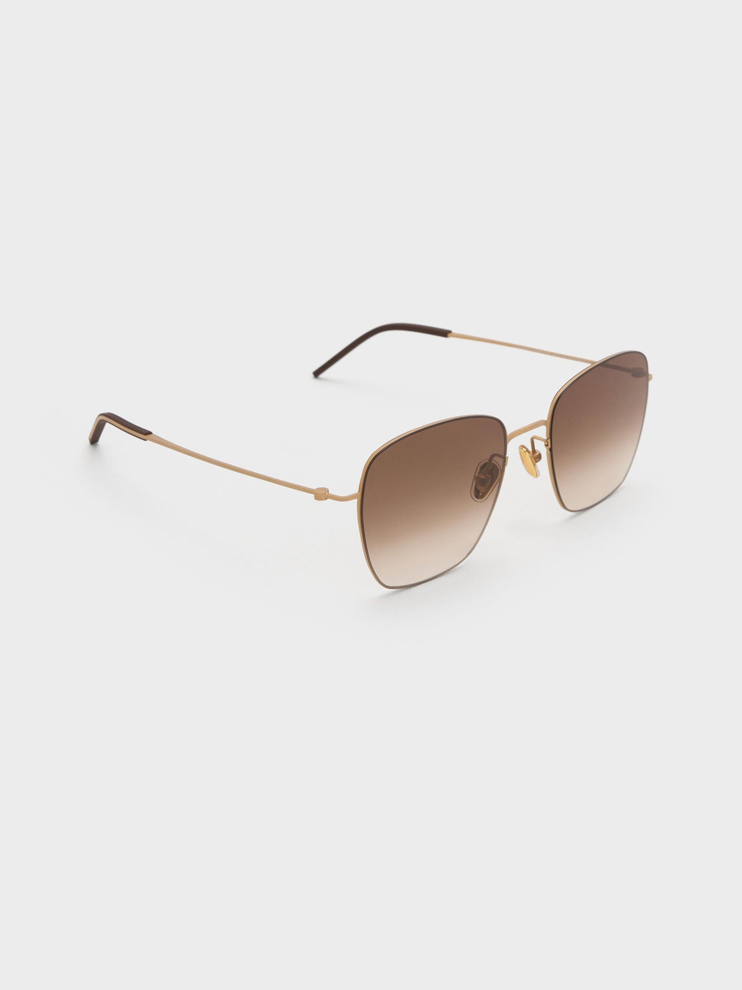 Miranda Square Sunglasses - Light Gold | CHARLES & KEITH