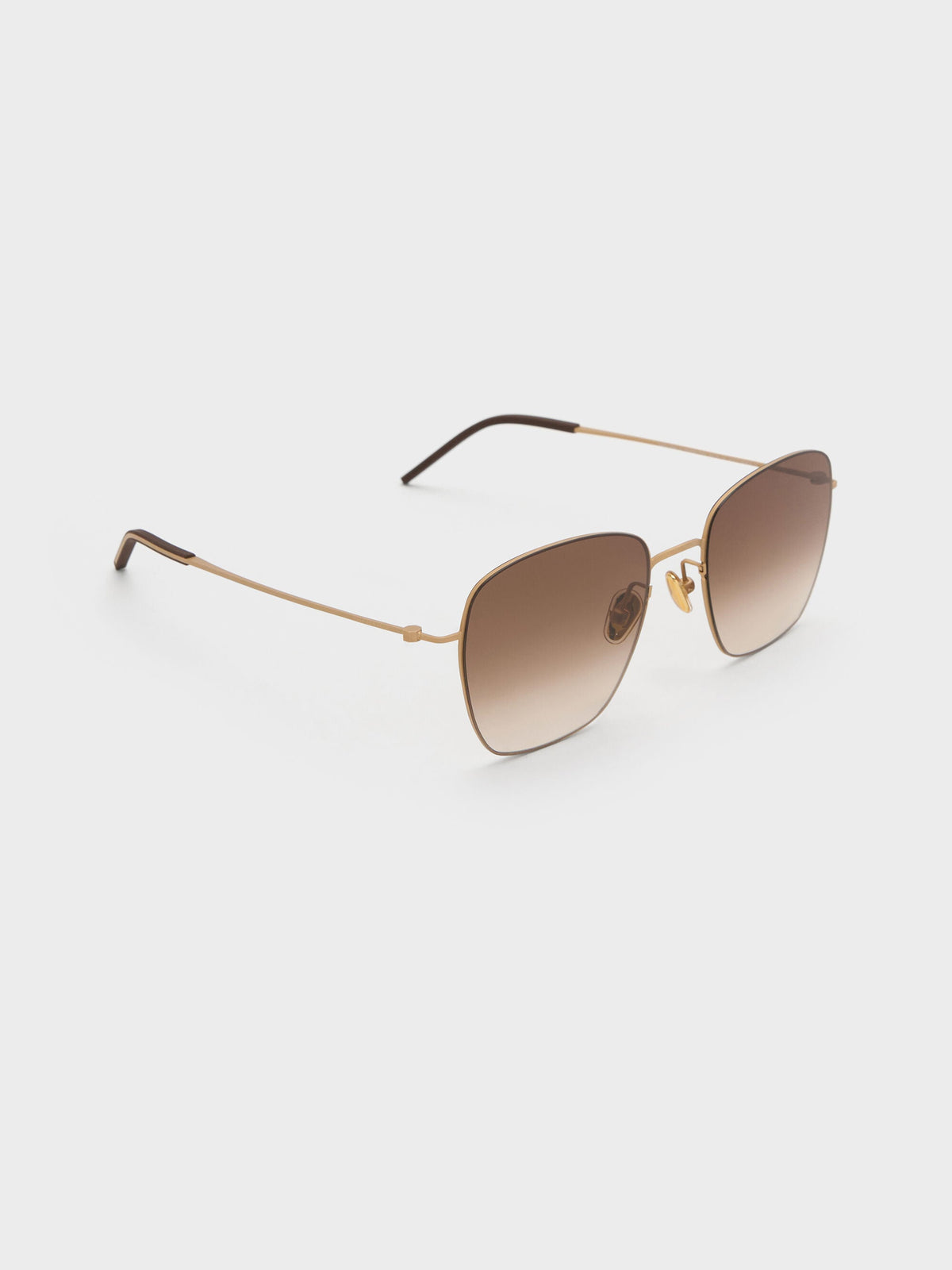 Miranda Square Sunglasses - Light Gold | CHARLES & KEITH