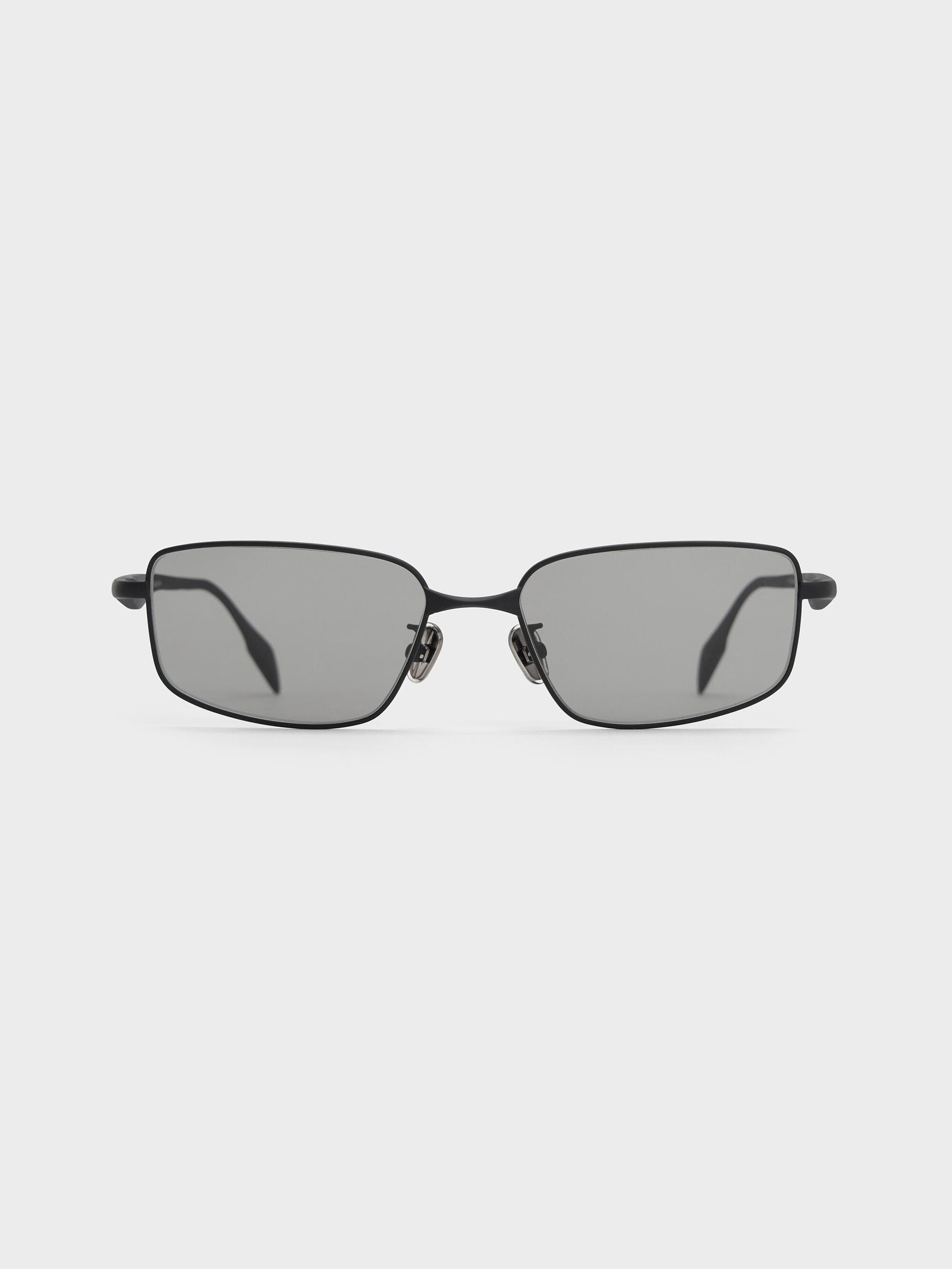 Celestia Rectangular Sunglasses - Noir | CHARLES & KEITH