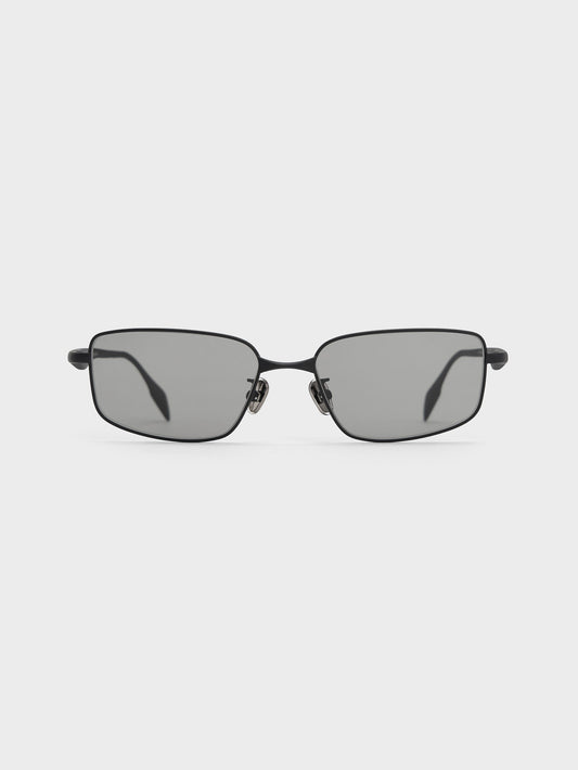 Celestia Rectangular Sunglasses - Noir | CHARLES & KEITH