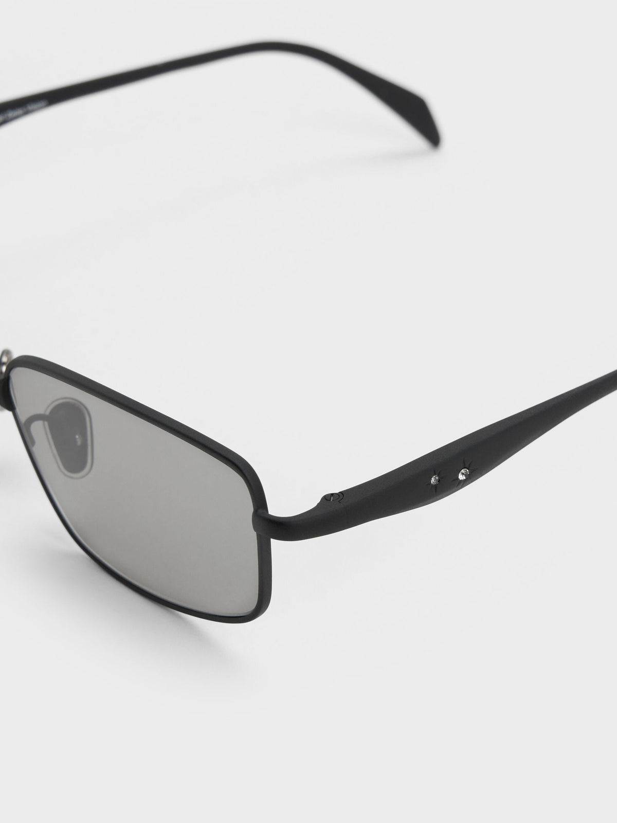 Celestia Rectangular Sunglasses - Noir | CHARLES & KEITH