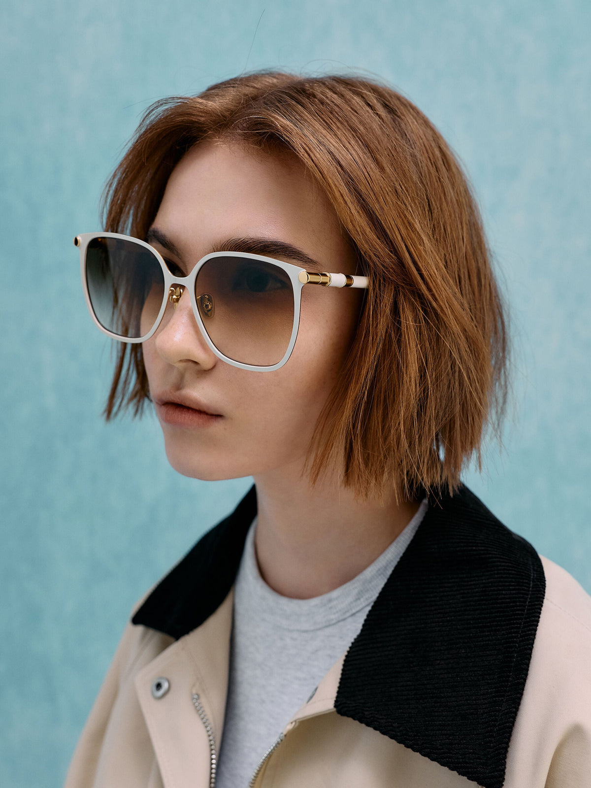 Ophelia Square Sunglasses - Cream | CHARLES & KEITH