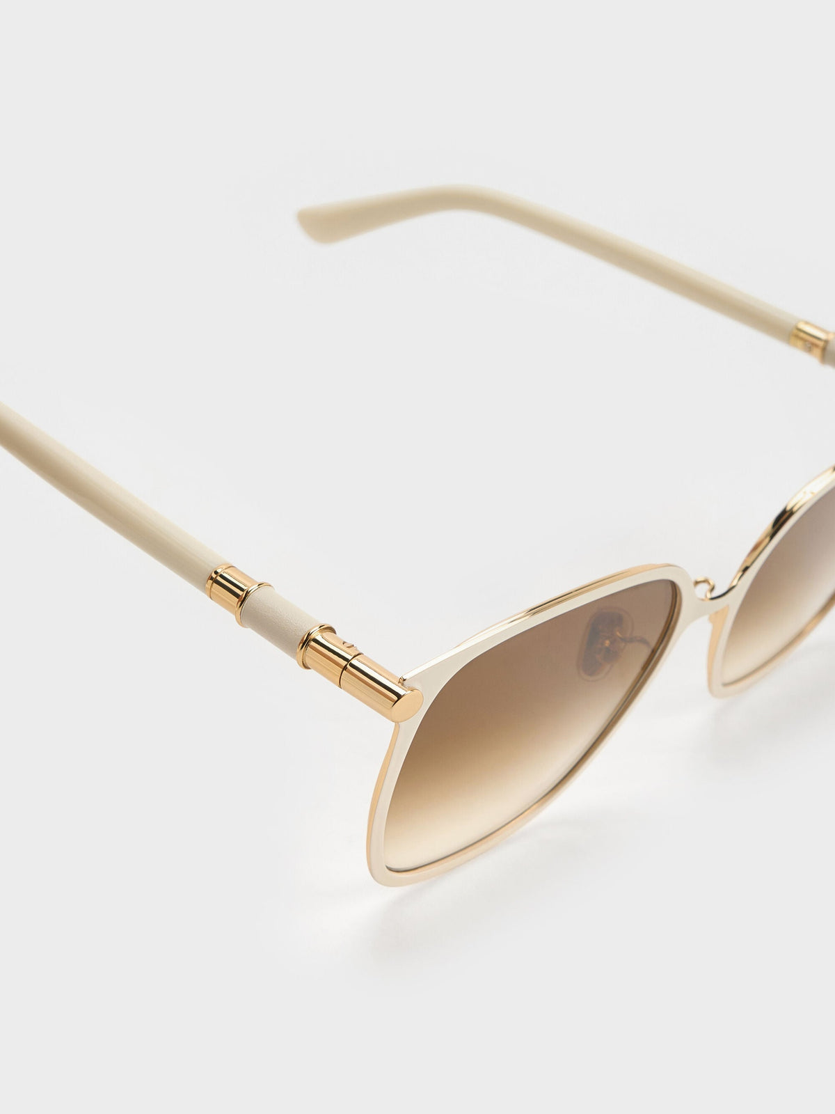 Ophelia Square Sunglasses - Cream | CHARLES & KEITH