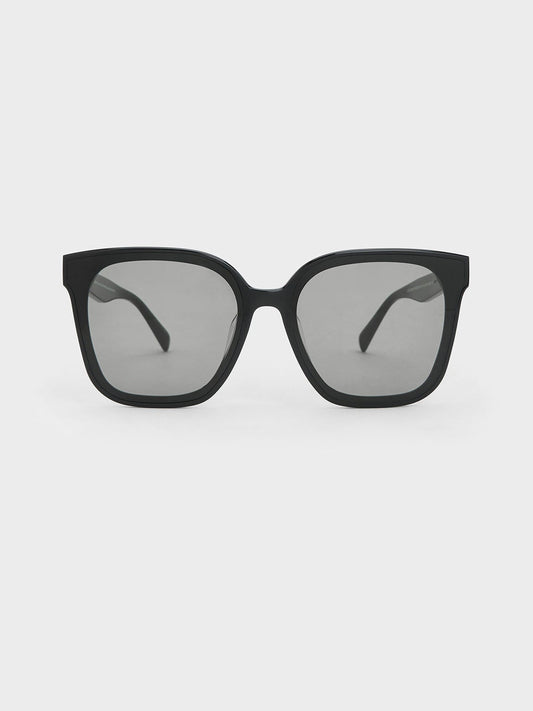 Gabine Oversized Butterfly Sunglasses - Black | CHARLES & KEITH