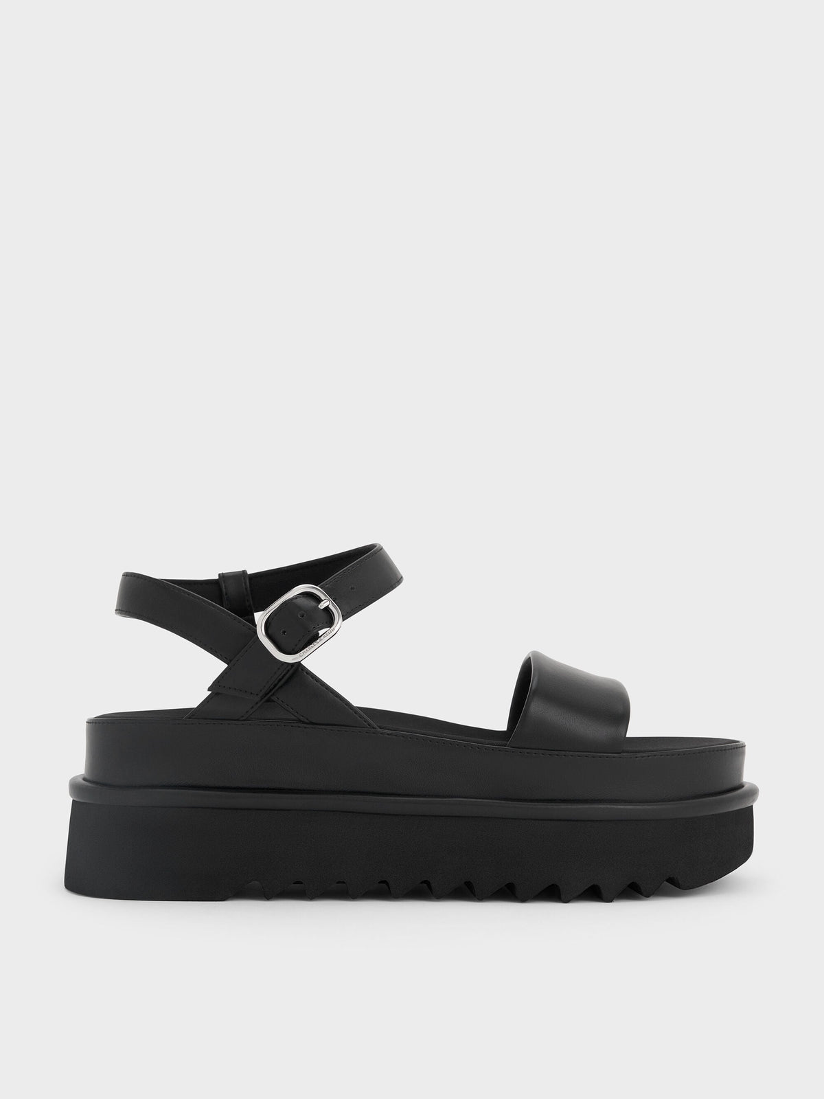 Flatform Sandals - Black | CHARLES & KEITH