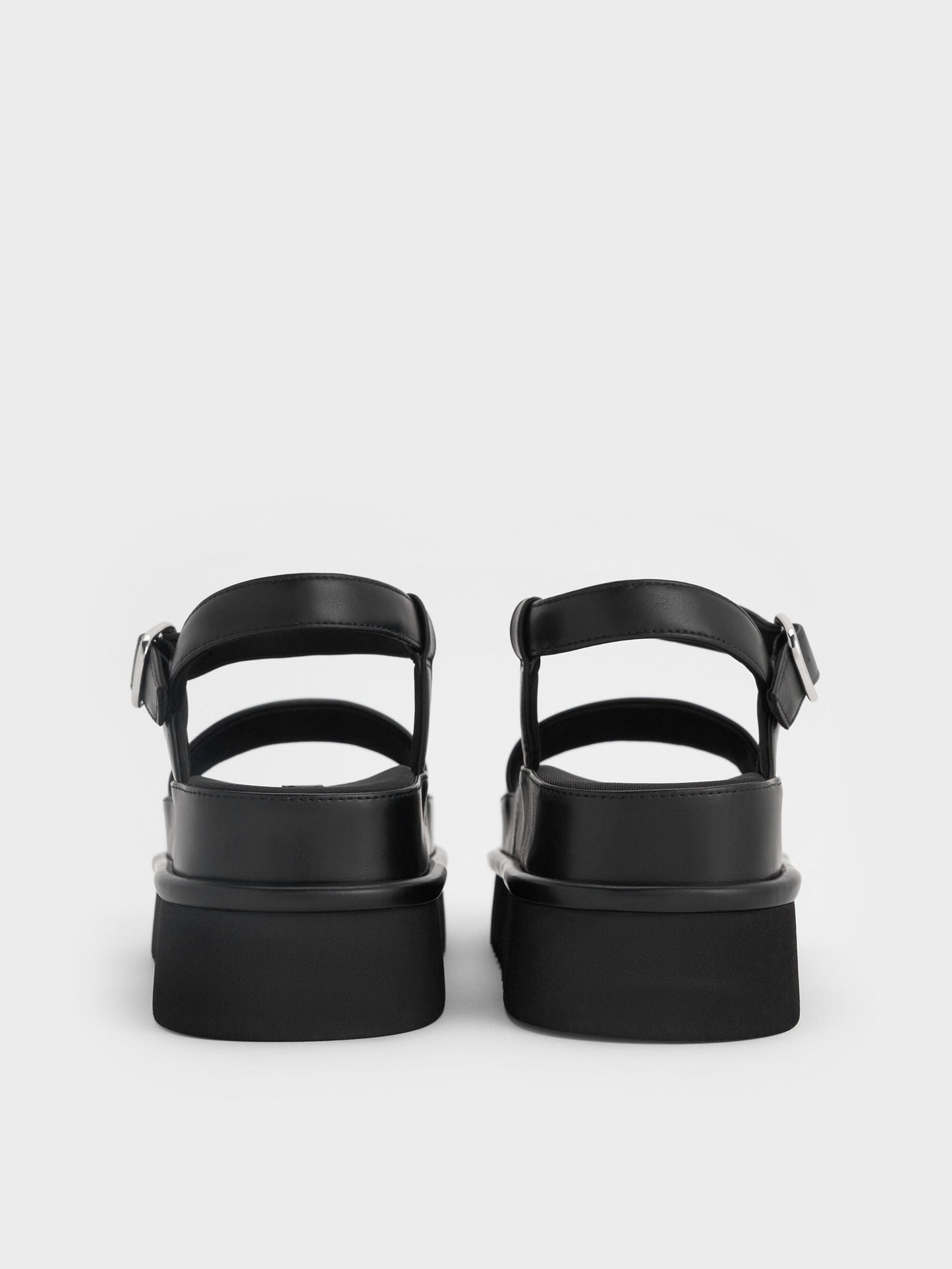 Flatform Sandals - Black | CHARLES & KEITH