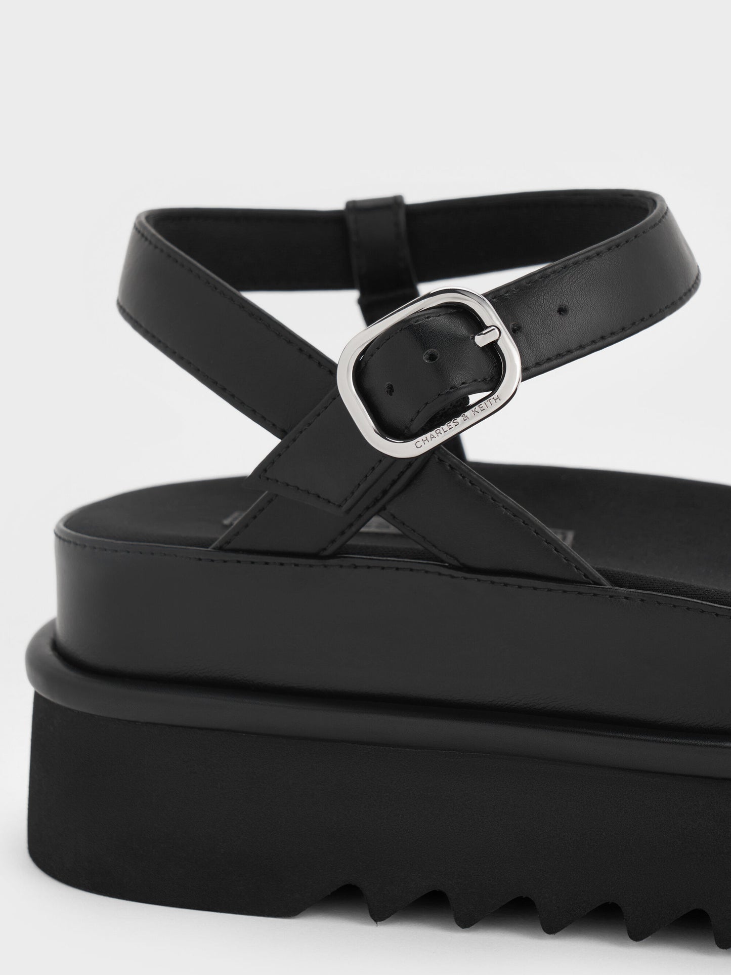 Flatform Sandals - Black | CHARLES & KEITH
