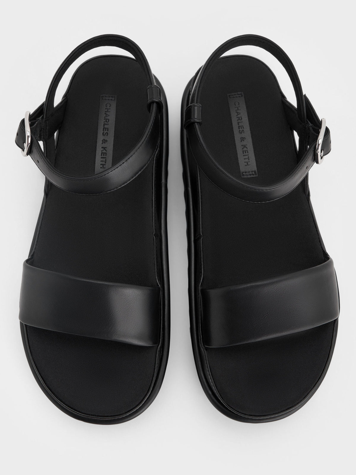 Flatform Sandals - Black | CHARLES & KEITH