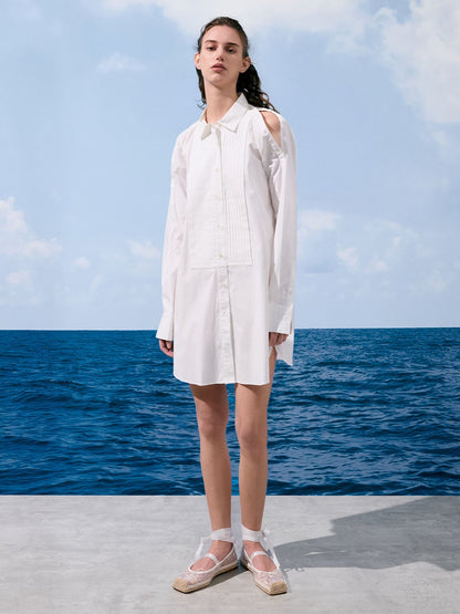Bernadine Mesh Flower Espadrille Flats - White | CHARLES & KEITH