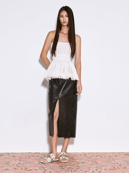 Grommet Buckled Slides - Chalk | CHARLES & KEITH