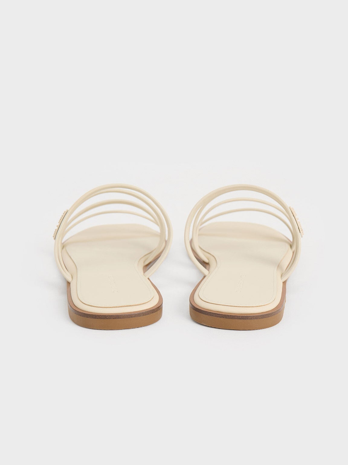 Lliana Strappy Slide Sandals - Chalk | CHARLES & KEITH